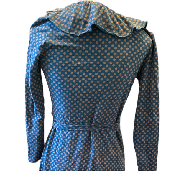 Authentic Matilda Jane Women’s Teal Polka Dot Reunion Wrap Dress Ruffle Size XS - Picture 7 of 10